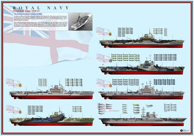 Illustrious class aircraft carriers poster