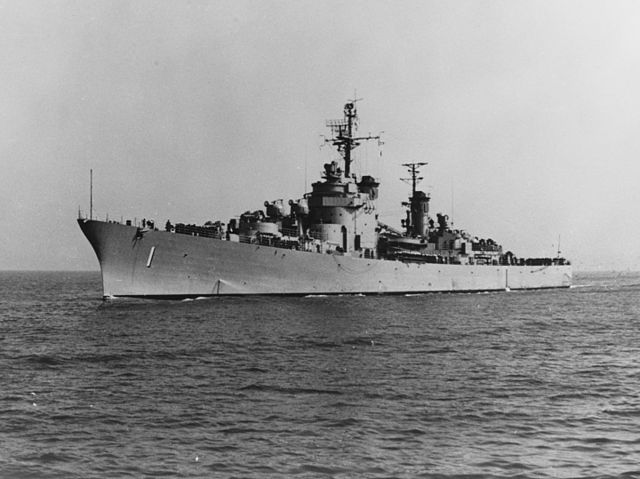 USS Norfolk underway circa 1954