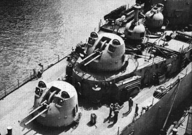 3-in/70 (76 mm) gun turrets circa 1962