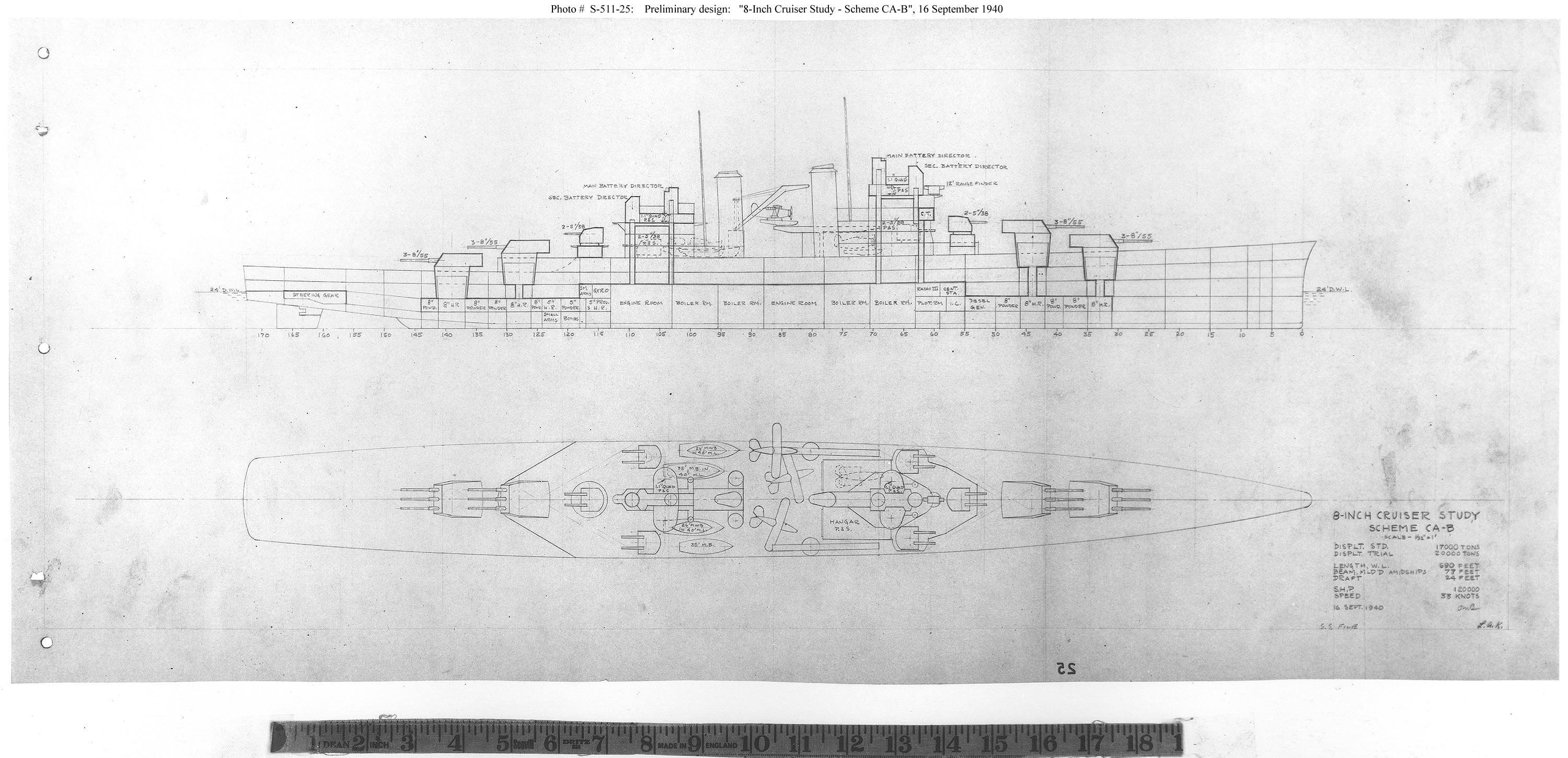 8-in cruiser design study 1940