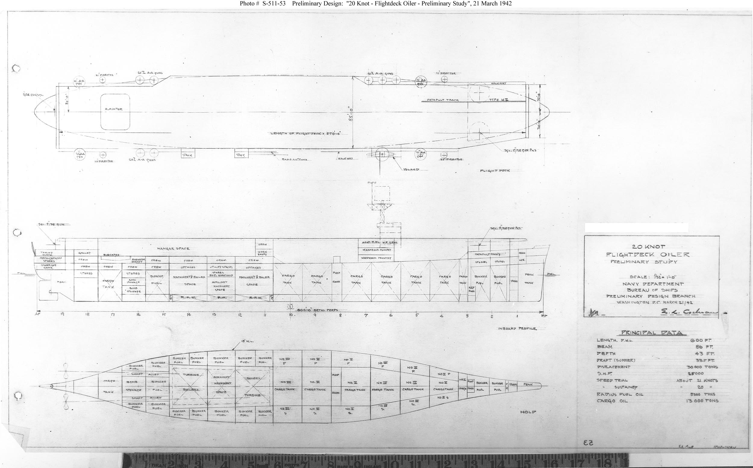 20 knots Flight Deck Oiler conversion design