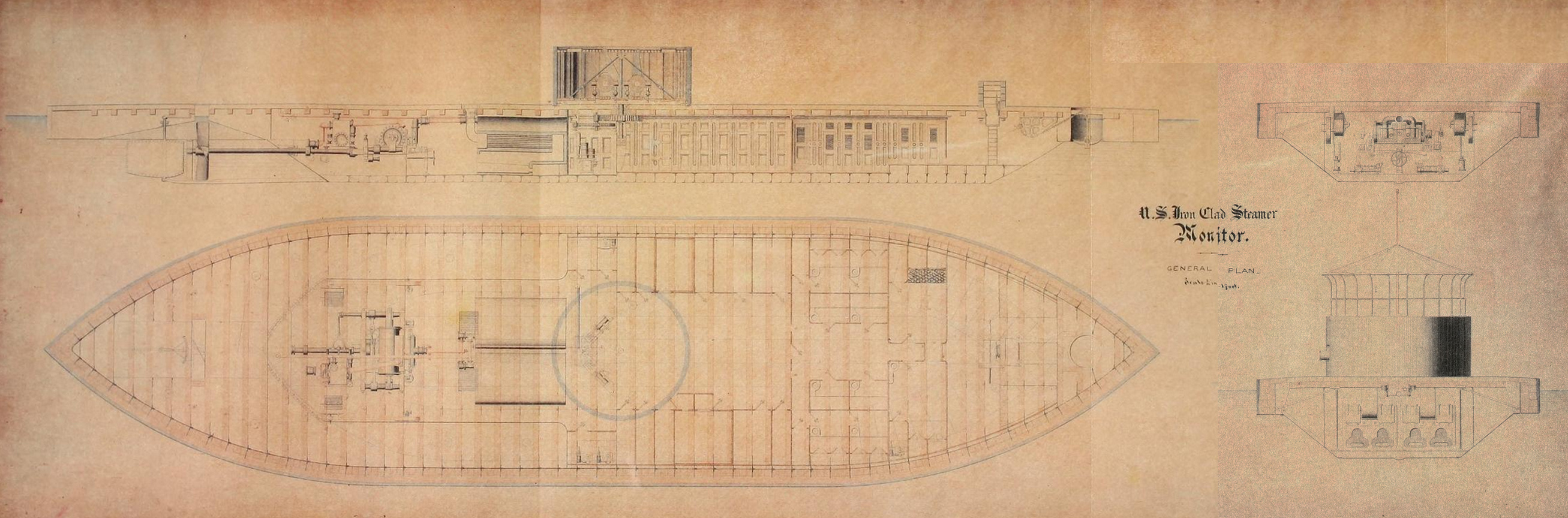 uss monitor diagram