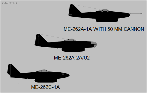 Me 262 Variiants