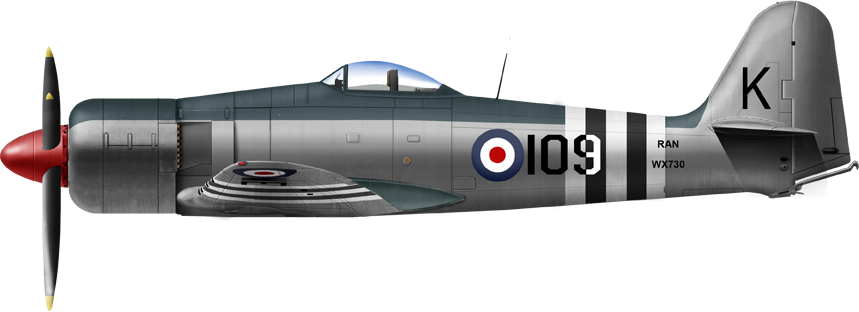 Hawker sea fury fm Mk11 HMAS Sydney 1951