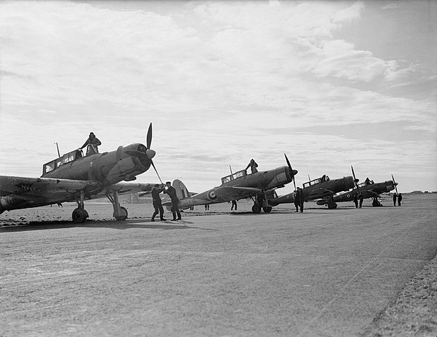 Skua on airfield HMS Sparrohawk