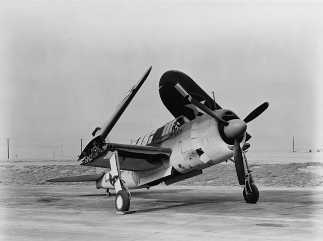 SB2A-3 with wings folded 