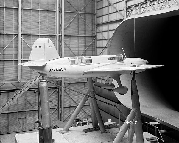 Curtiss XSO3C in wind tunnel