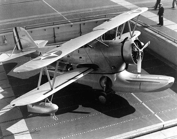 J2F-1_on_elevator_of_USS_Yorktown_(CV-5)_in_1937