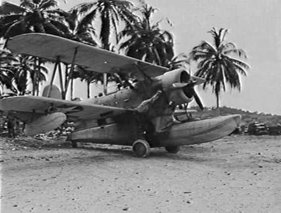 J2F_Duck_at_Segi_Point_airfield_1943