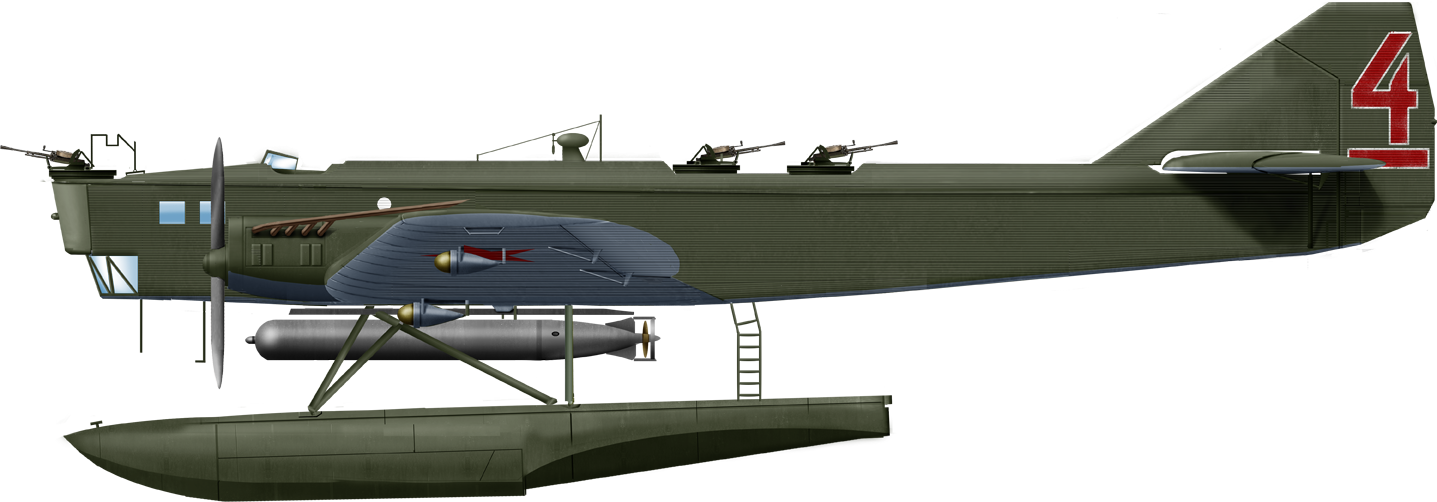 TB-1P carrying a single TAN-12 torpedo