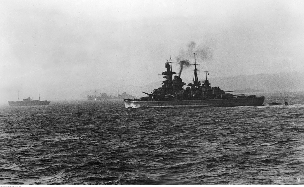 Hipper underway off Poland in December 1944