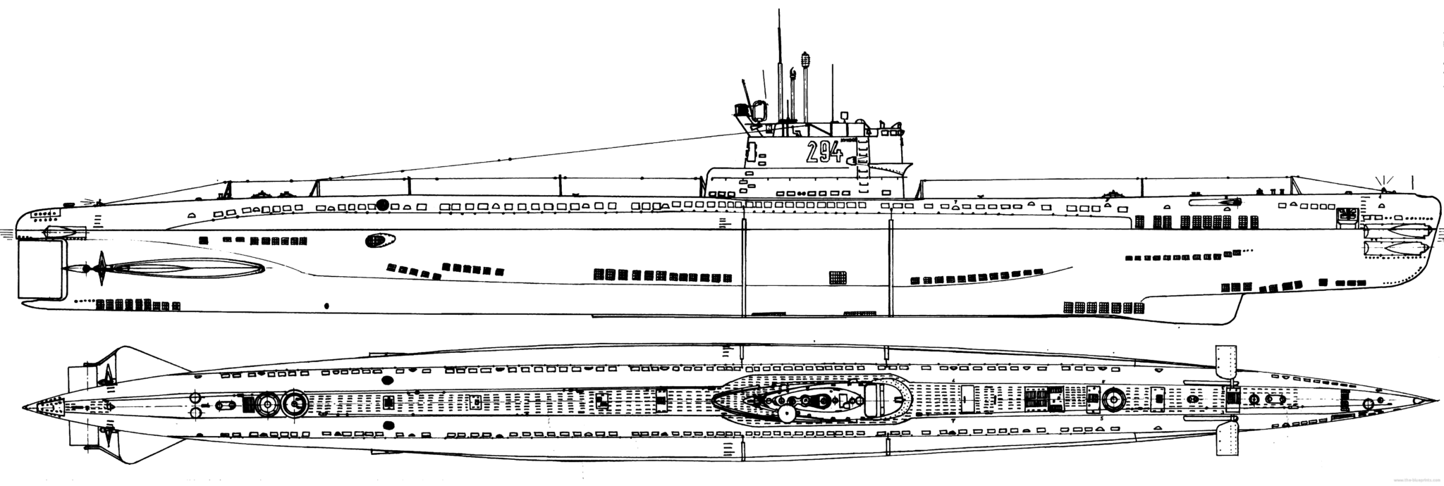 Whiskey class Soviet conventional attack submarines (1951)