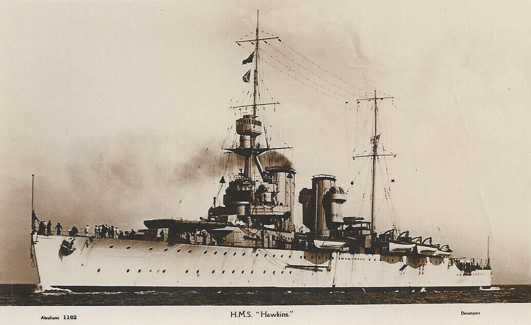 1906 postcard of battleship H.M.S Jupiter at anchor 1906 postcard of battleship H.M.S Jupiter at anchor