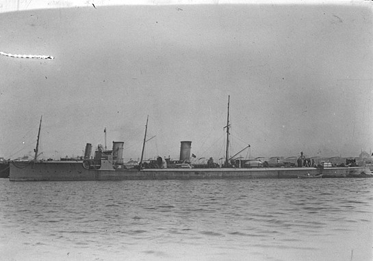 Destroyer TGC Muavenet, of German construction, like most of the fleet in 1914.