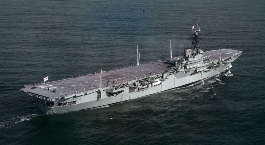 HMCS Magnificient underway in 1954