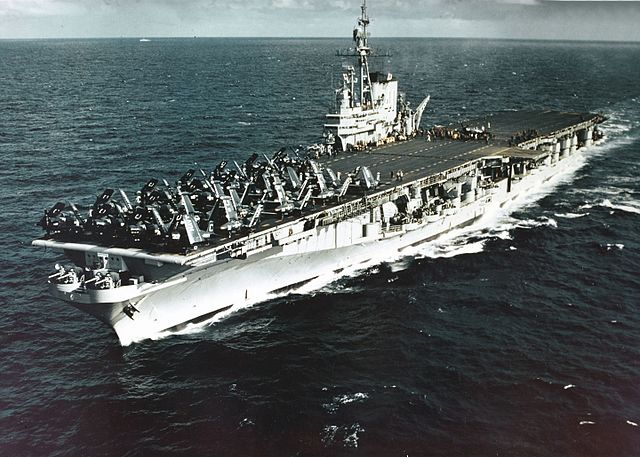 USS Midway (CVB-41) in the firth of forth, 1952