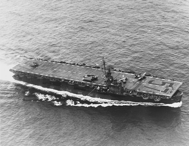 USS Anzio (CVE-57), ex Coral Sea underway