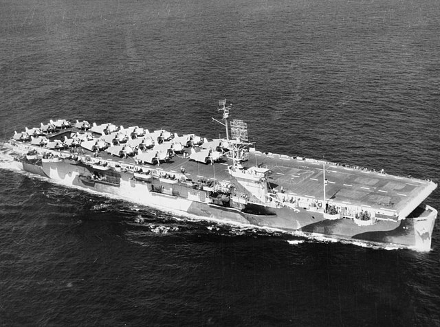 USS Guadalcanal underway 28 September 1944.