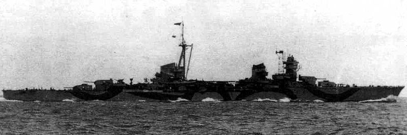 Duca D'Aosta showing her camouflage in June 1942