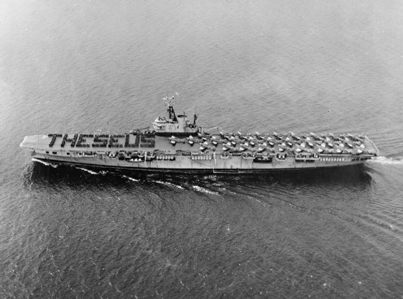 HMS Theseus off Japan 1951