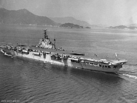 HMS Triumph (R16) off Iwakuni