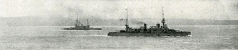 Suffren and Agamemnon passing in front of the Dardanelles Forts