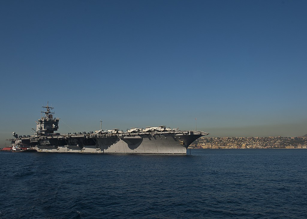 USS Enterprise anchored off Naples on her last deployment