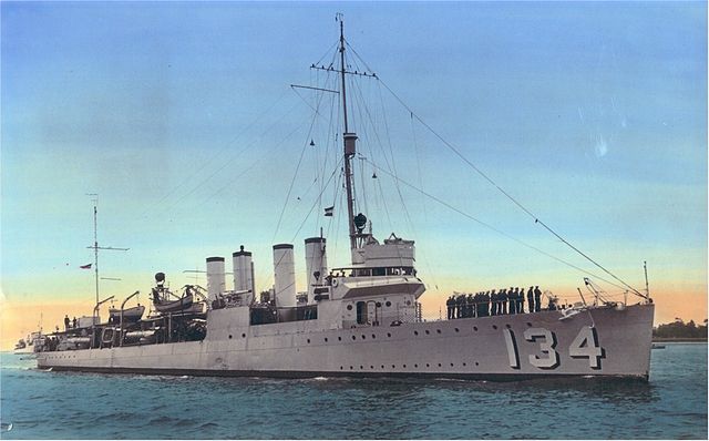 USS Crowninshield (DD-134) in 1939