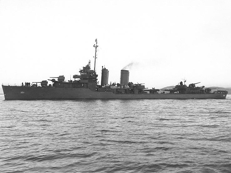 USS Macdonough (DD-351) off the Mare Island Navy Yard, 17 January 1943