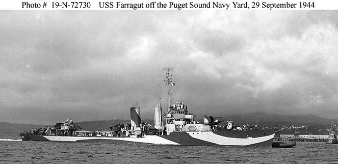 USS Farragut, 29 September 1944