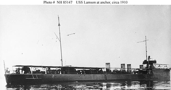 USS Lamson in 1910