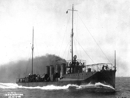 USS Cushing, 1915 sea trials
