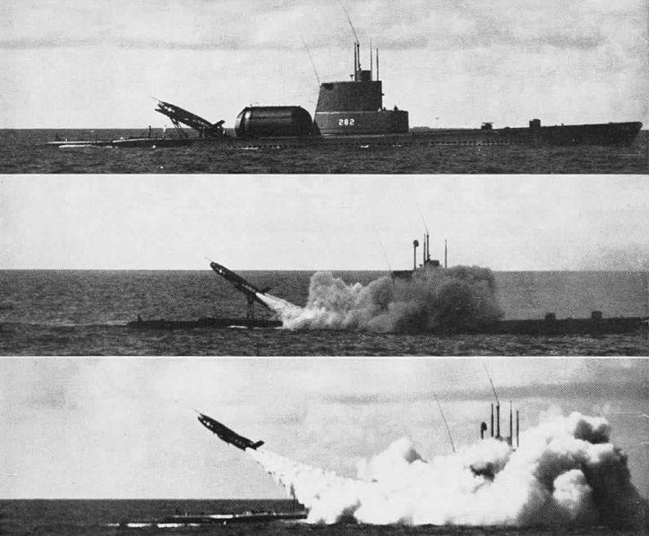 USS Tunny (SSF-282) Regulus I Launching sequence 1956