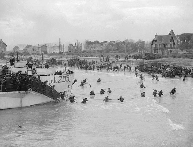 D-Day, British LCIs lands in Normandy, Gold Beach