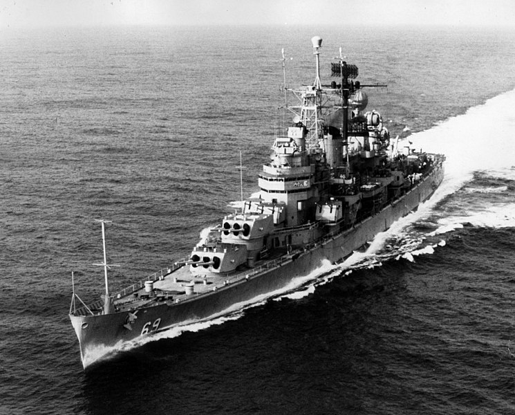 USS Boston in the south China sea in 1969