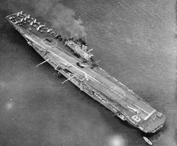 HMS Bulwark at Anchor, May 1958