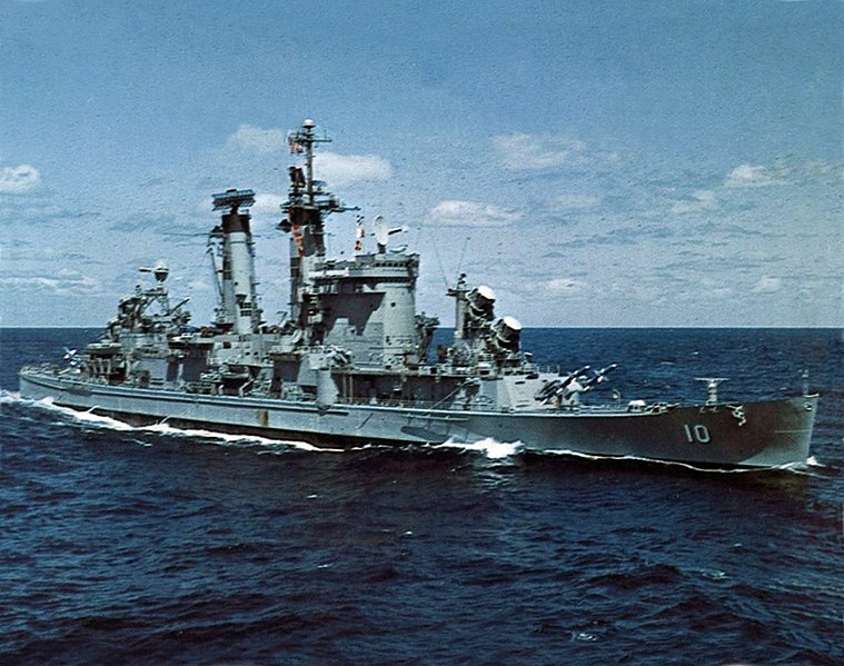 USS Albany at sea in 1965