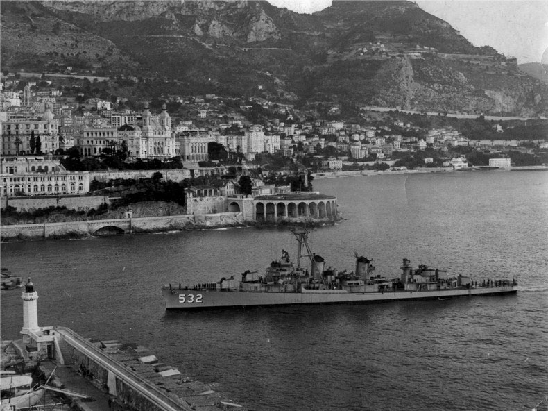 USS Heermann in Monaco, April 1956