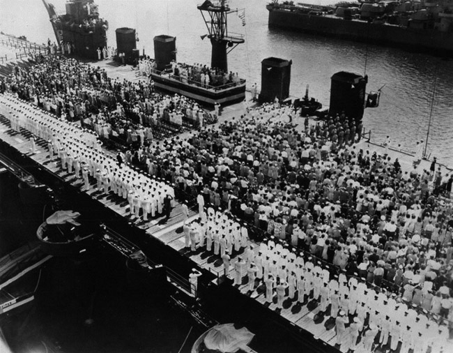 Commission ceremony, USS Saipan