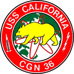 uss california badge