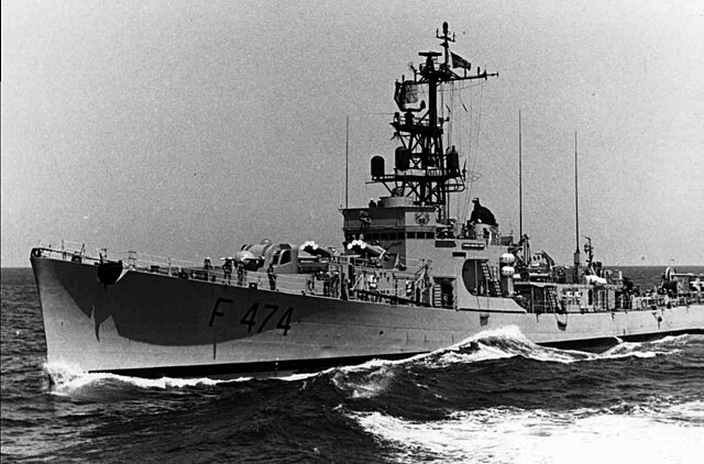 ASW Frigate NRP Almirante Magalhães Correia fulfilling in from its NATO missons in the North Atlantic