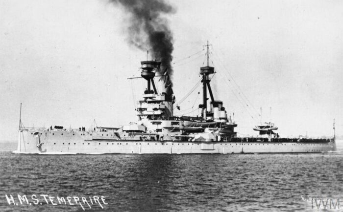 HMS Temeraire in the Mediterranean, 1918
