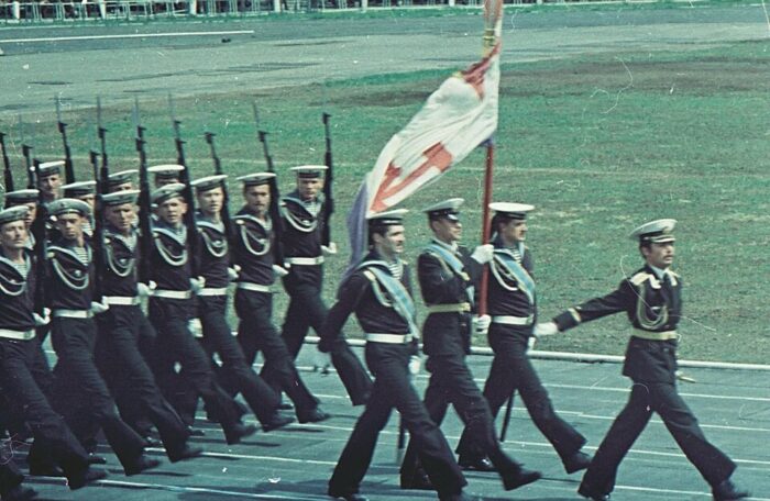 Naval Infantry red square parade, 9 May 1989