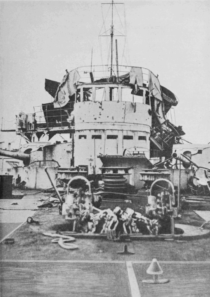 Battle damage of the Emden
