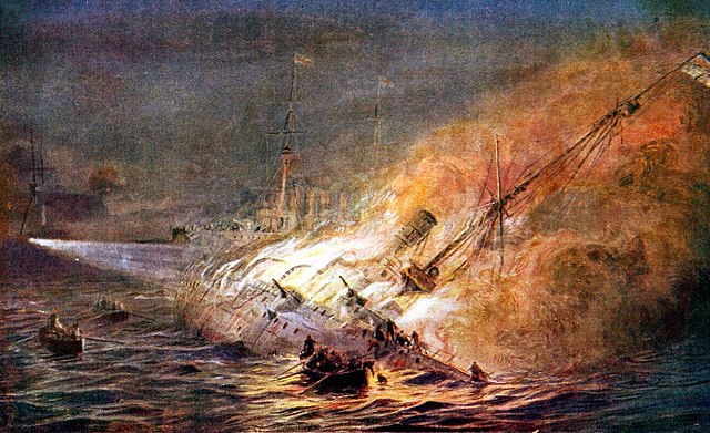 SMS Leipzig sinking