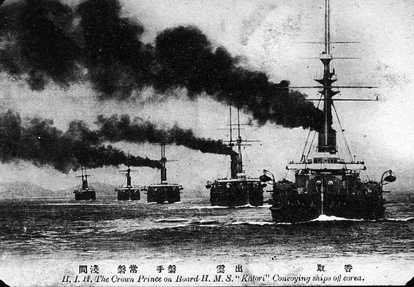 Katori, Izumo, Iwate, Tokiwa and Asama in 1921.