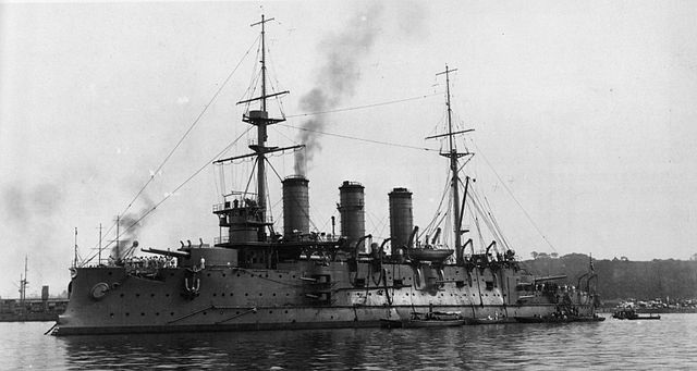 IJN Suwo in Yokosuka, 1908