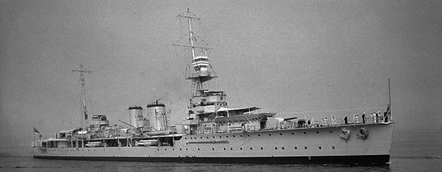 HMS Danae at Vancouver 1934