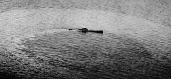 Type XIV, U-459 sinking