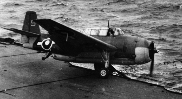 Avenger Mark I crash-landing in 1945